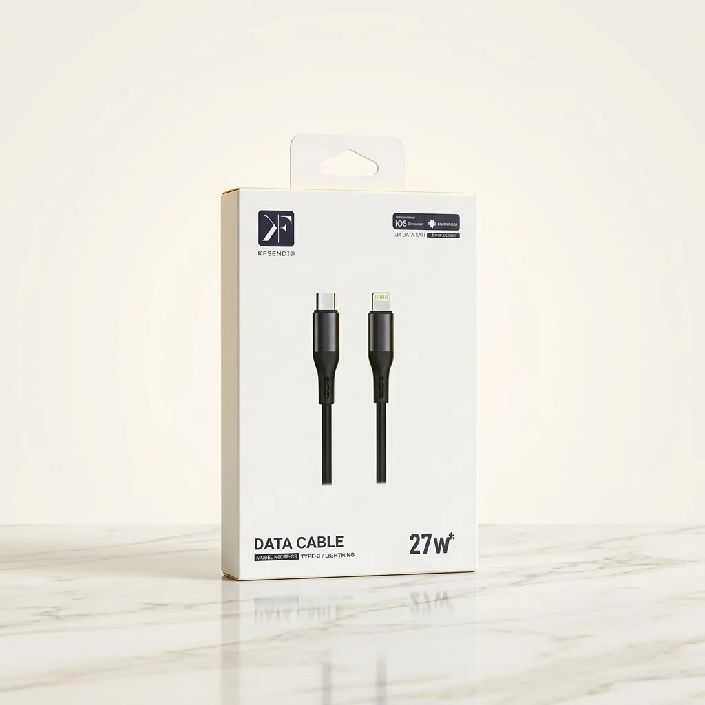 KFSEND 27W Premium Fast-Charge Data Cable (Type-C to Lightning)