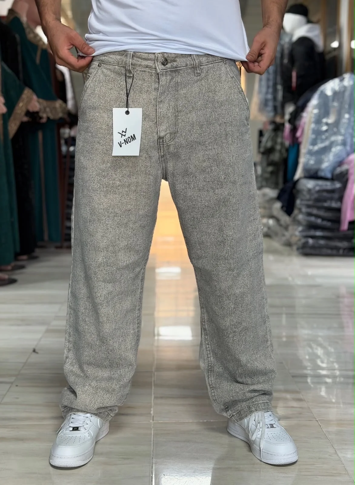 Baggy Jeans gris