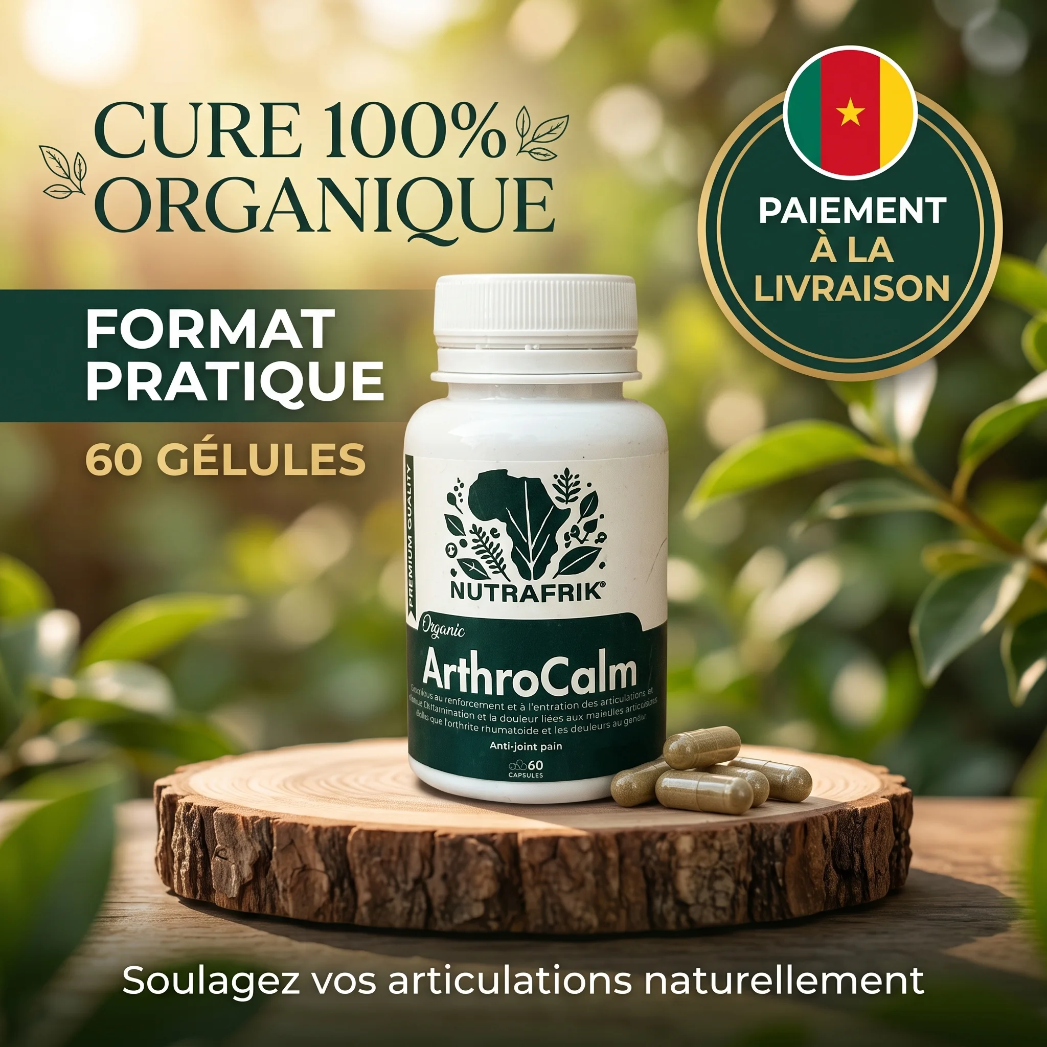 ArthroCalm NUTRAFRIK® – Soin Organique pour Articulations & Mobilité