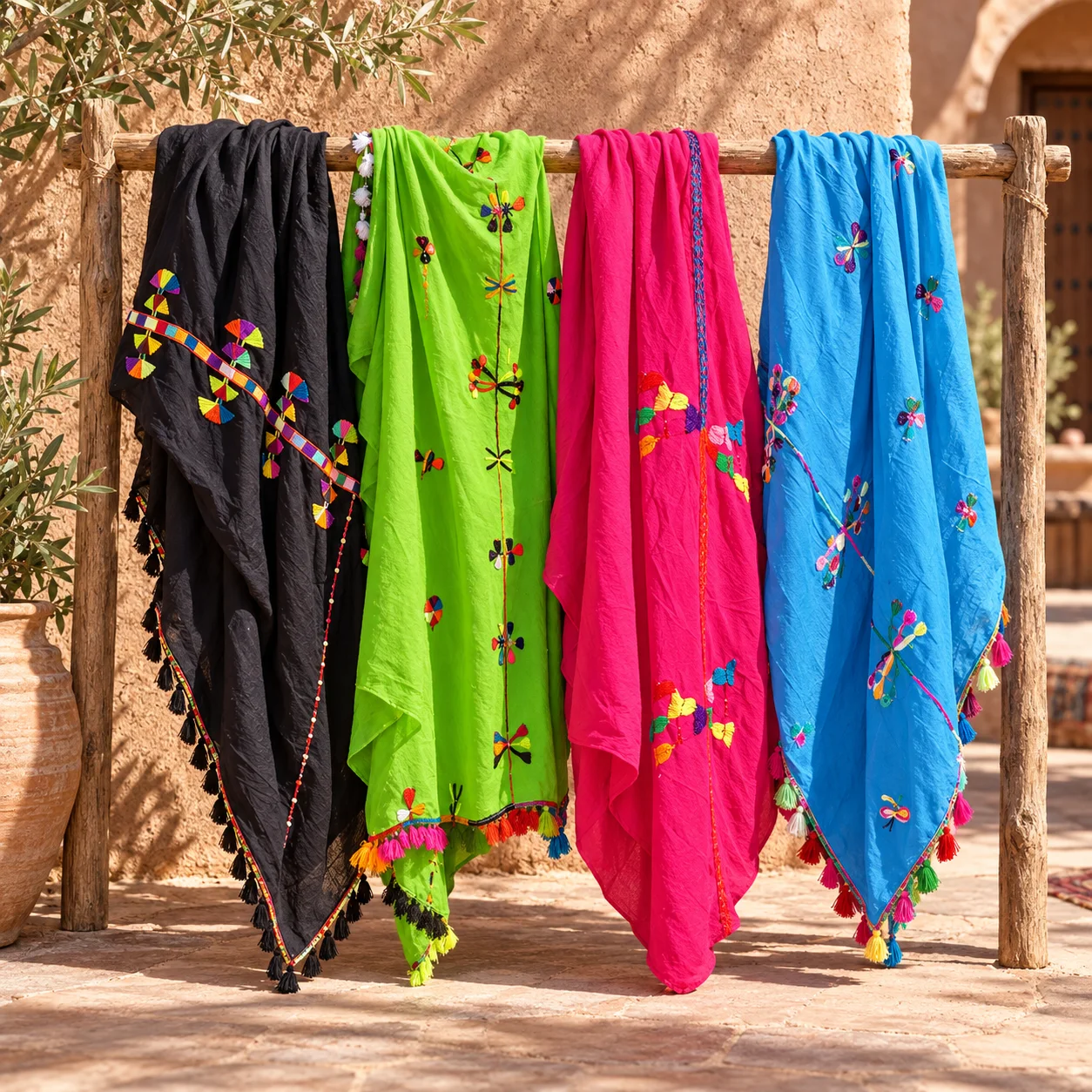Drâa Gonaa — Embroidered Wrap | 4 Colors