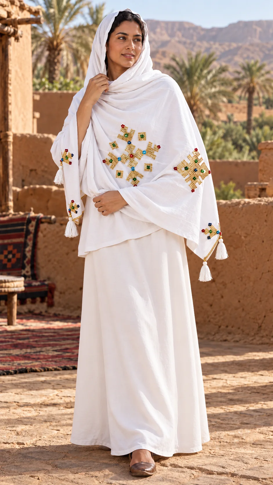 Short Gonaa Wrap — Black or White