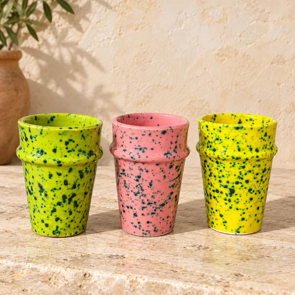 Moroccan Tea Cup — Speckled Ceramic