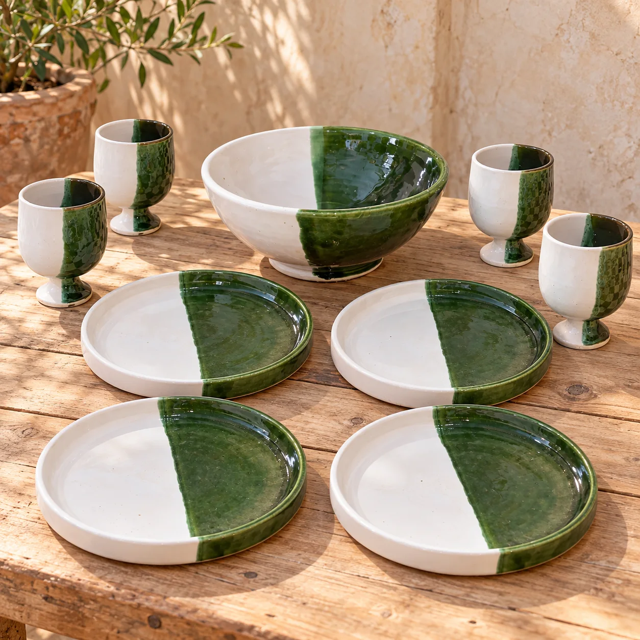Épure du Drâa — 9-Piece Dinnerware Set for Four