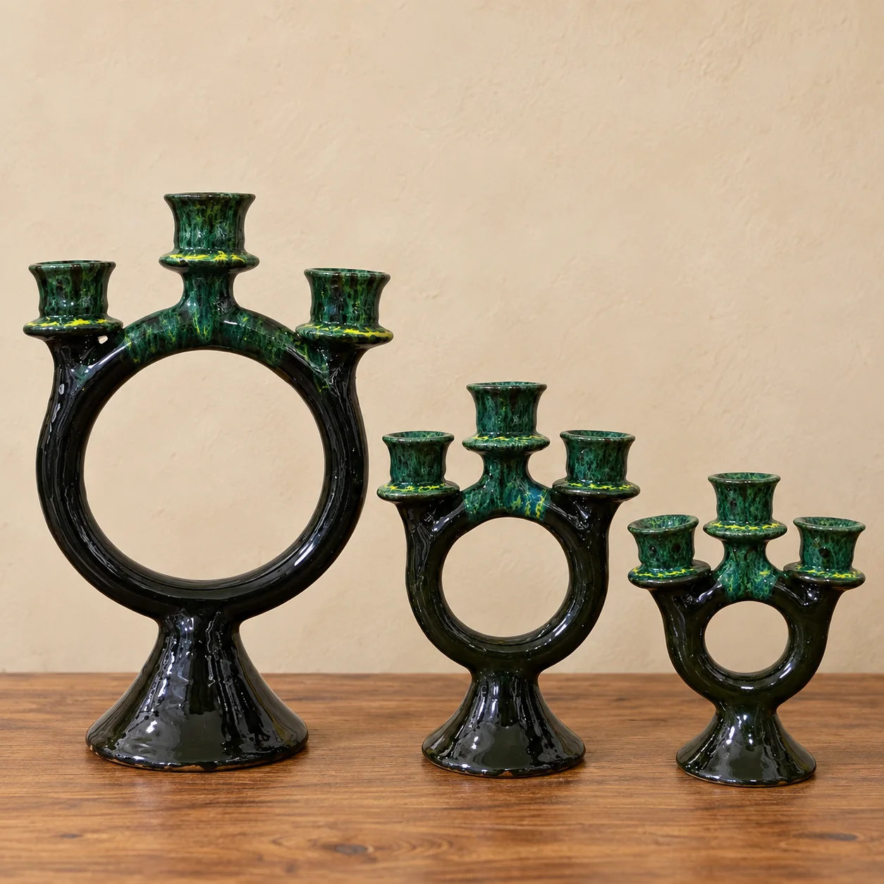 Circular Drâa Candleholder — Three Sizes or Trio