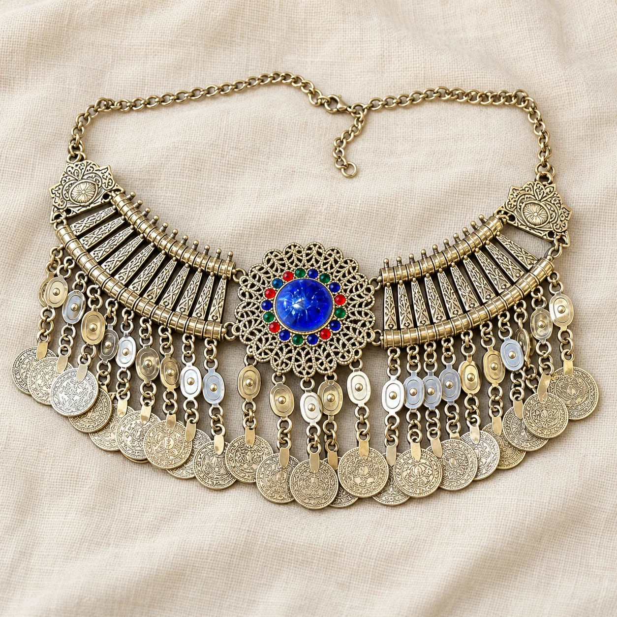 Drâa Coin Adornment — Necklace & Forehead Jewelry