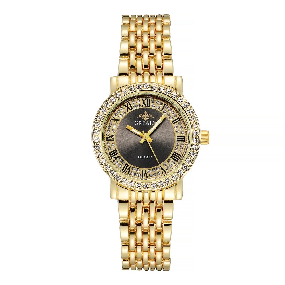 GREALY 💛 Duo Montres Couple · Une Pour Elle, Une Pour Lui · Dorées Serties - CD