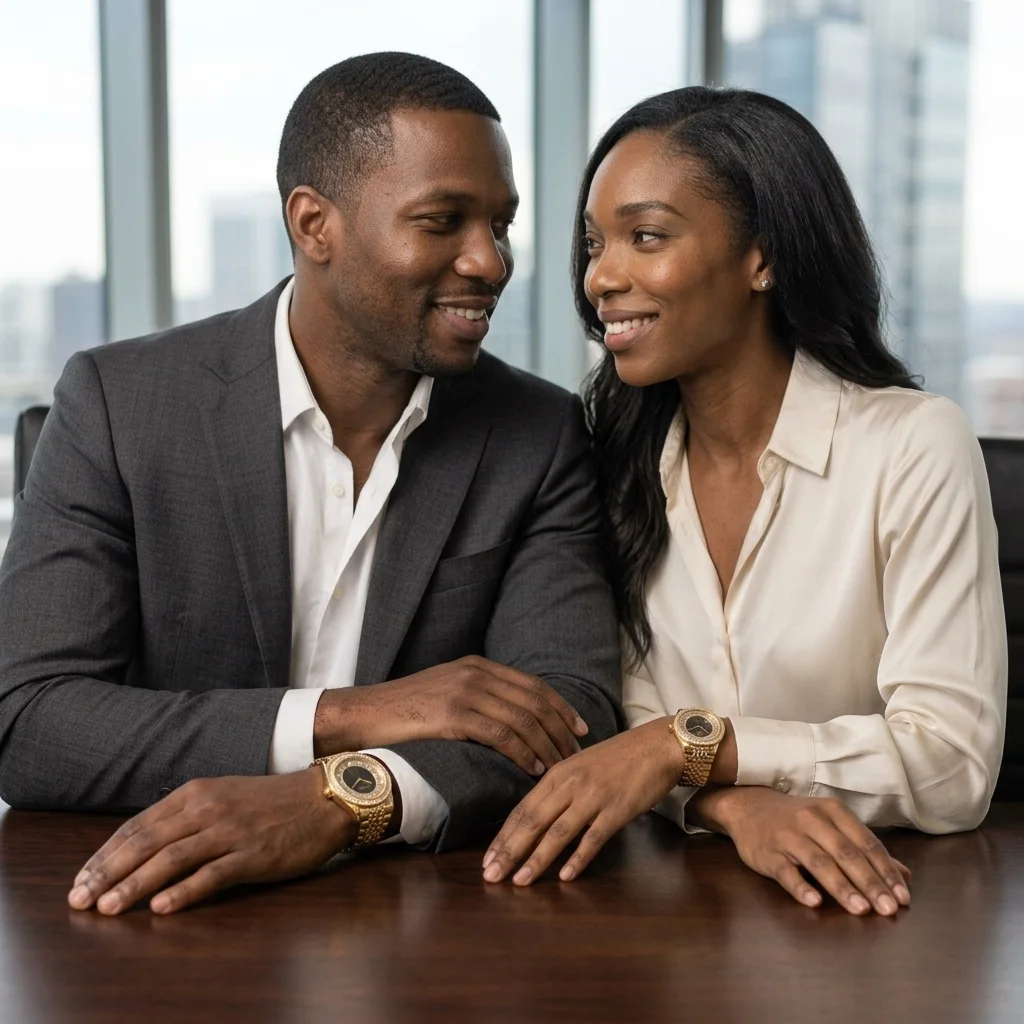 GREALY 💛 Duo Montres Couple · Une Pour Elle, Une Pour Lui · Dorées Serties - CD