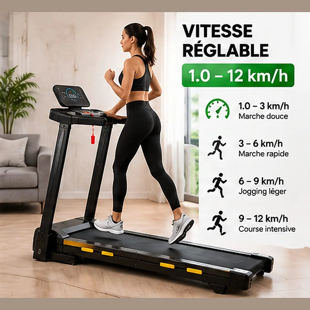 Tapis de course 12 Km/h