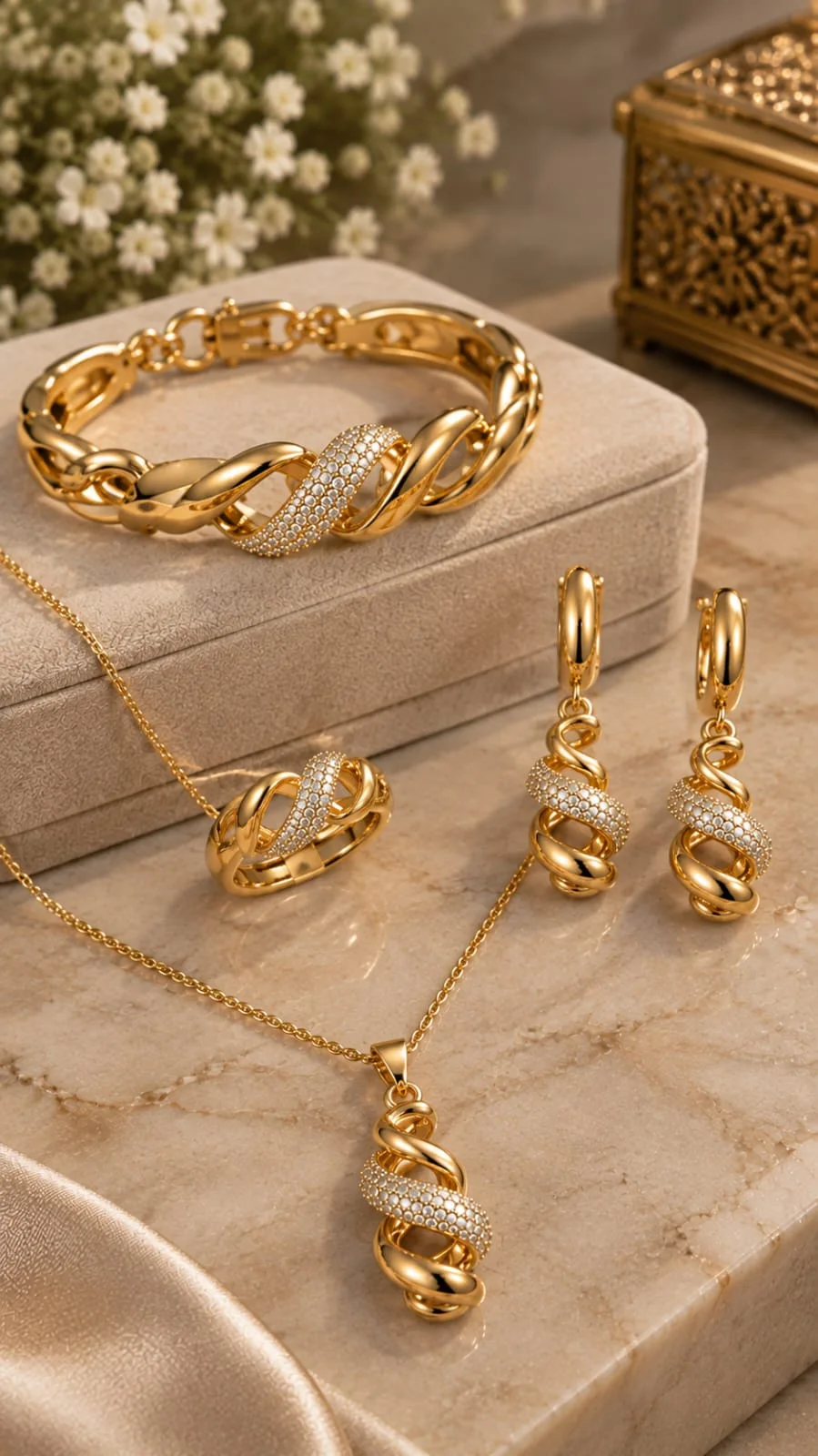 Parure Entrelacs Doré