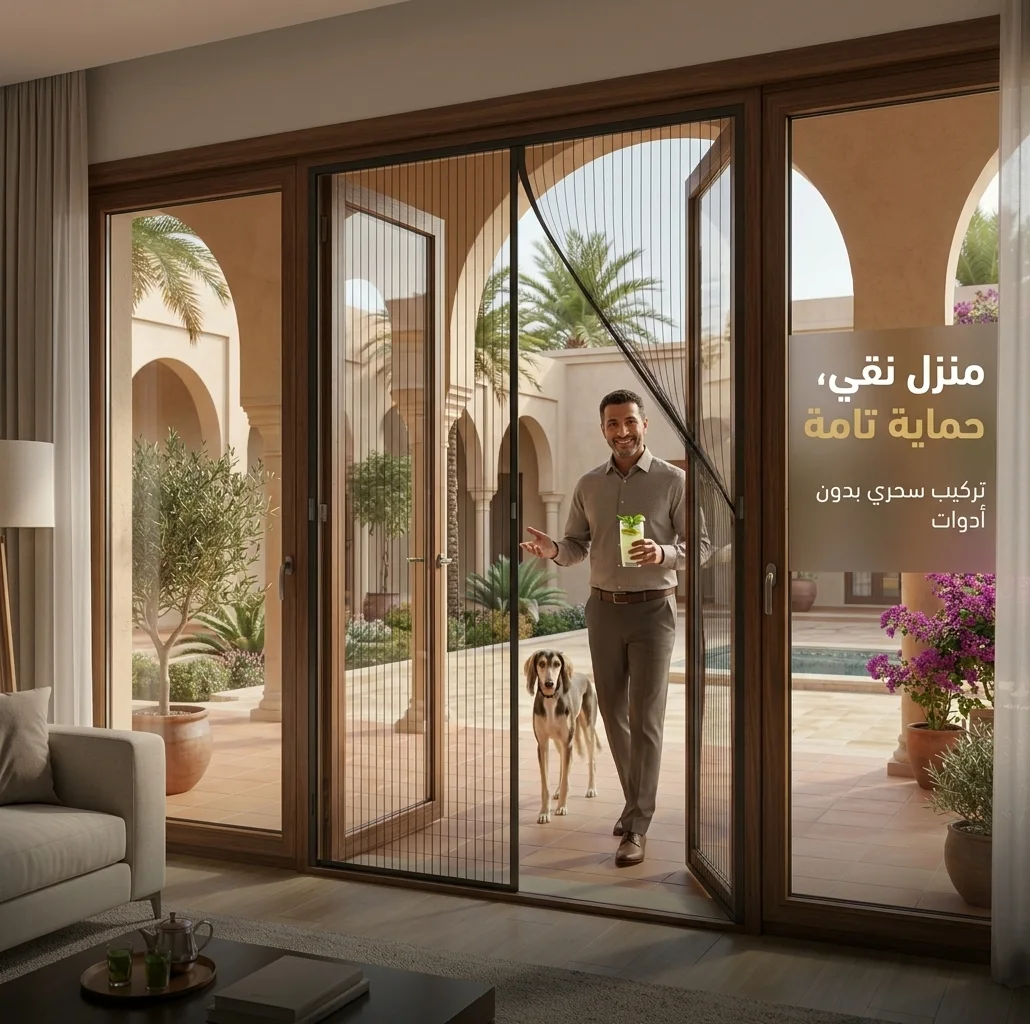 الستارة المغناطيسية السحرية لمنع الحشرات