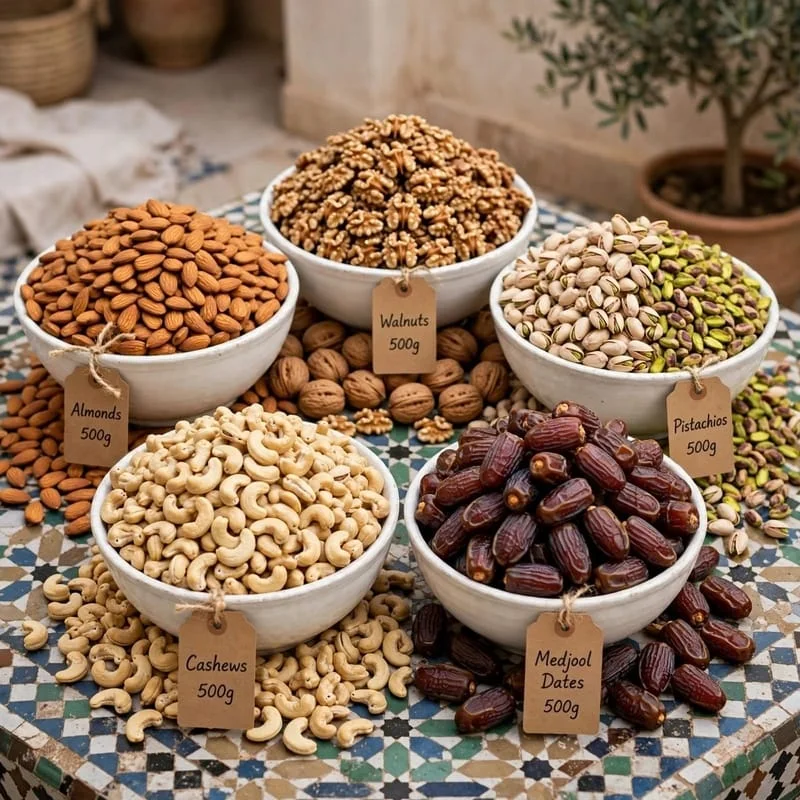 باك العائلة XL 2500 غرام - خلطة المكسرات والتمر الفاخرة