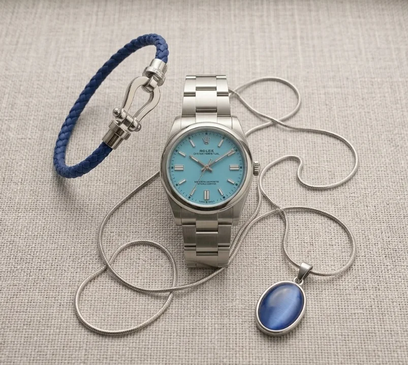 Pack Style Argenté + Cadran Bleu Ciel