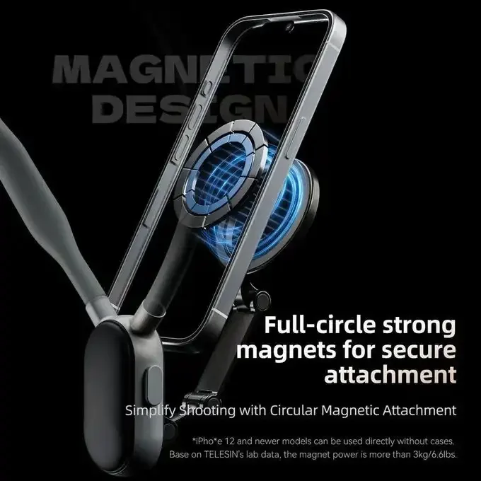 "السيبور المغناطيسي اللي كاع صناع المحتوى كيقلبو عليه! 🔥"Support Téléphone Tour de Cou Magnétique Mains Libres - Compatible MagSafe Universel