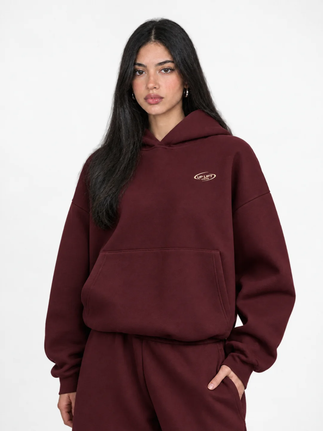 BURGUNDY  CORE HOODIE