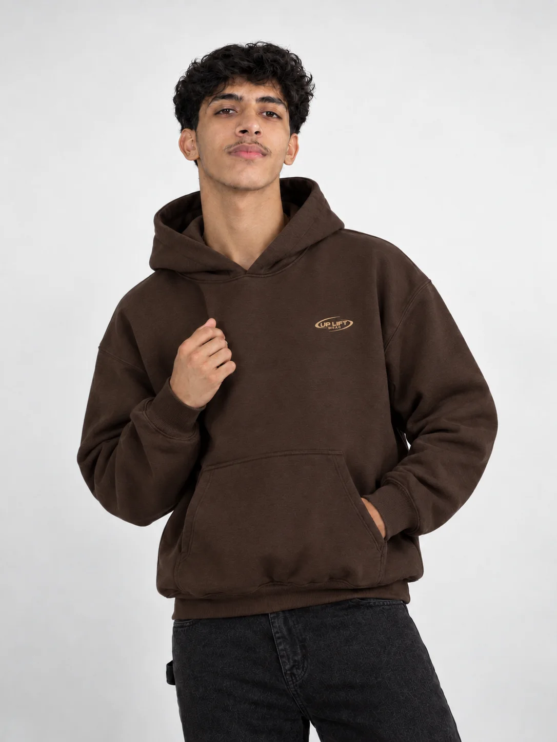 DARK BROWN CORE HOODIE