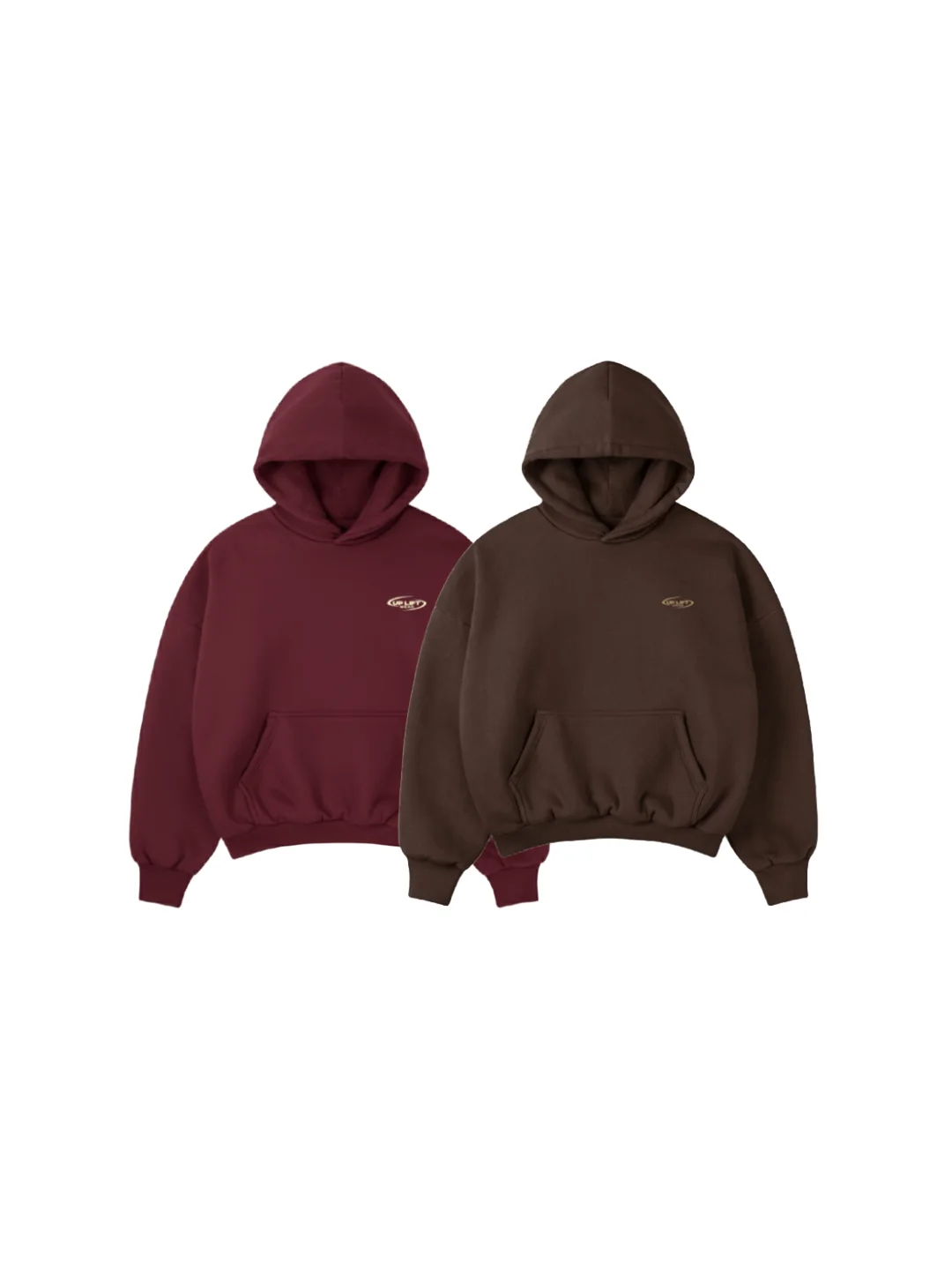 Essentials Hoodie 2-Pack - Burgundy / Dark Brown