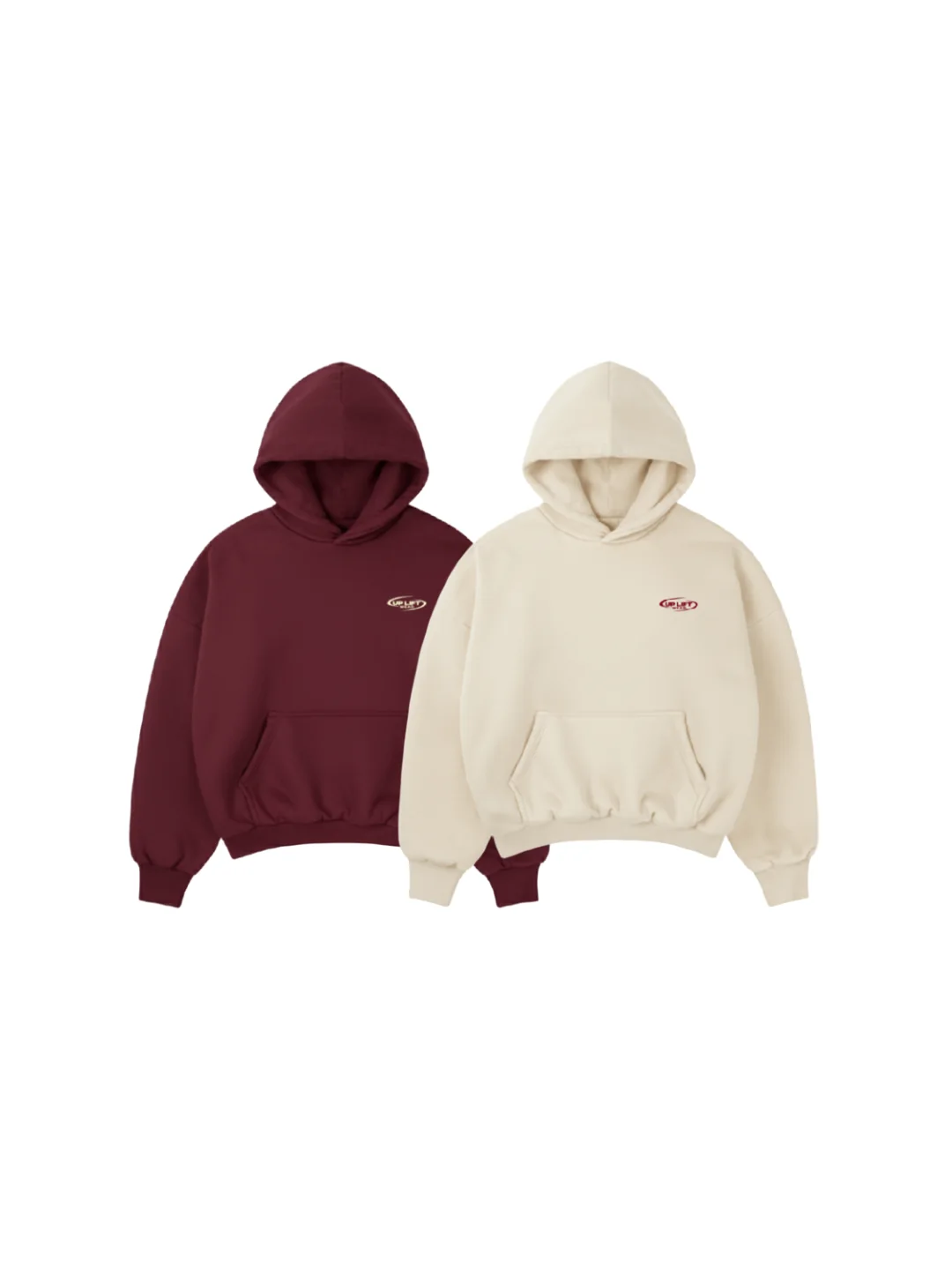 Essentials Hoodie 2-Pack - Creamy / Burgundy