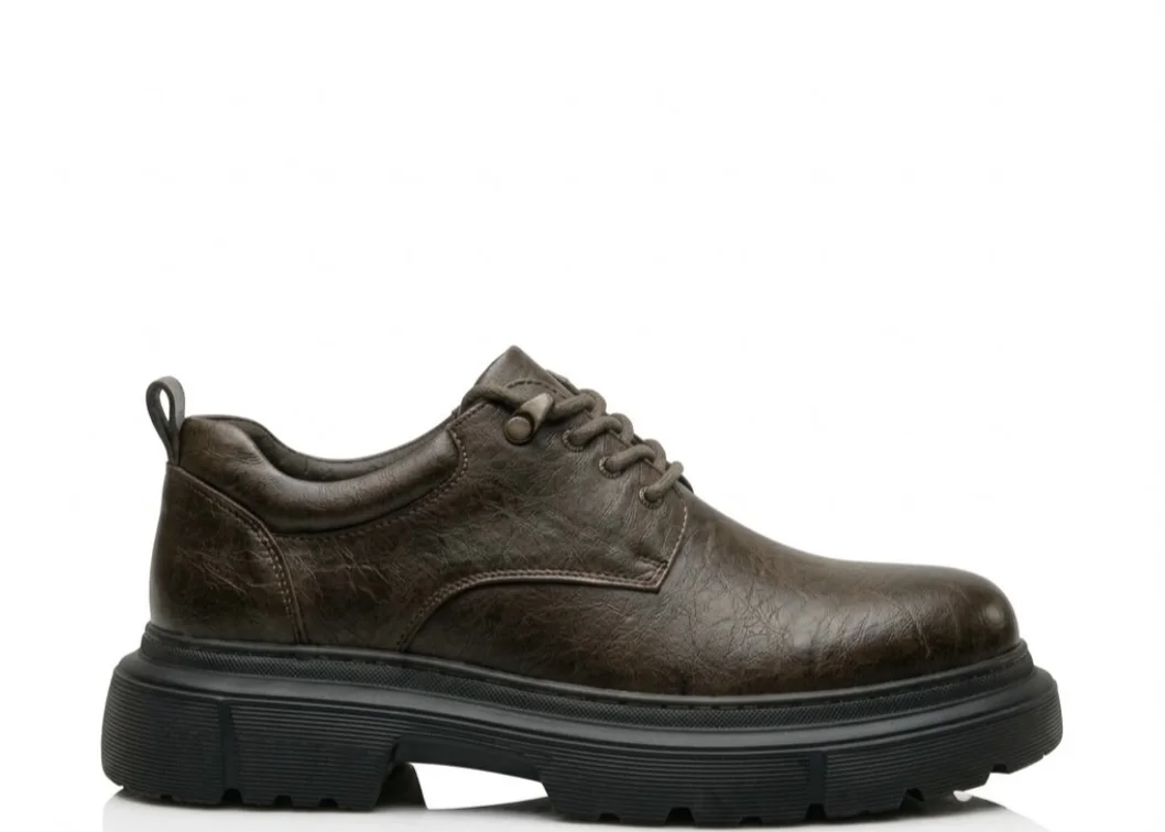 Derby Solide en Cuir Noble TS03 - Marron