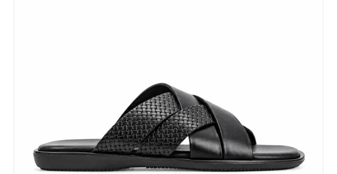 Sandale Artisanal en Cuir Noir