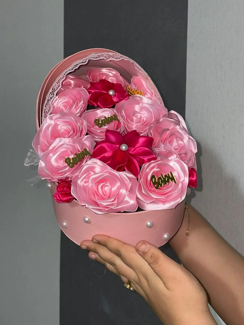 صندوق ورد المواليد الفاخر (Baby Girl Box) 💗✨