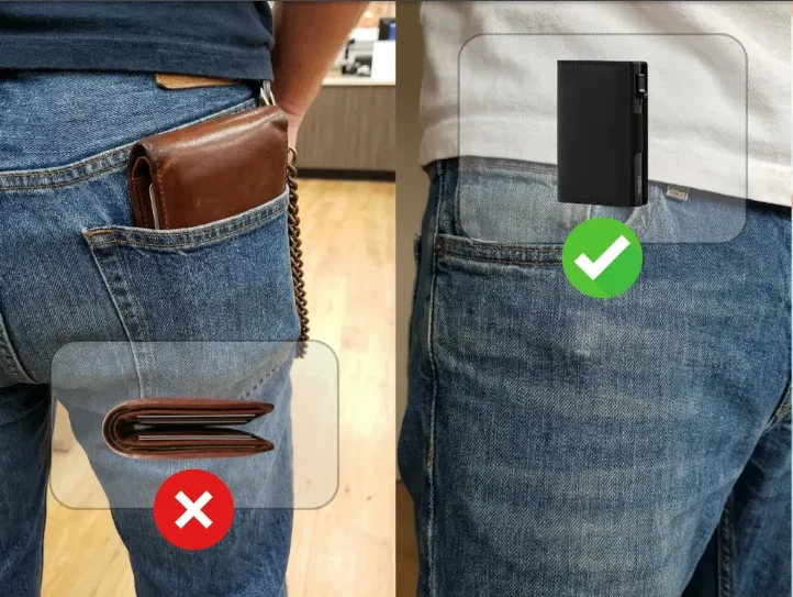 Portefeuille moderne RFID élégant en cuir pour hommes