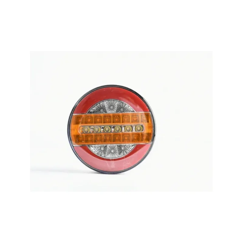 Feu arrière LED rond pour camion, avec clignotant dynamique à défilement et feu stop haute luminosité, étanche, pour fourgons et remorques