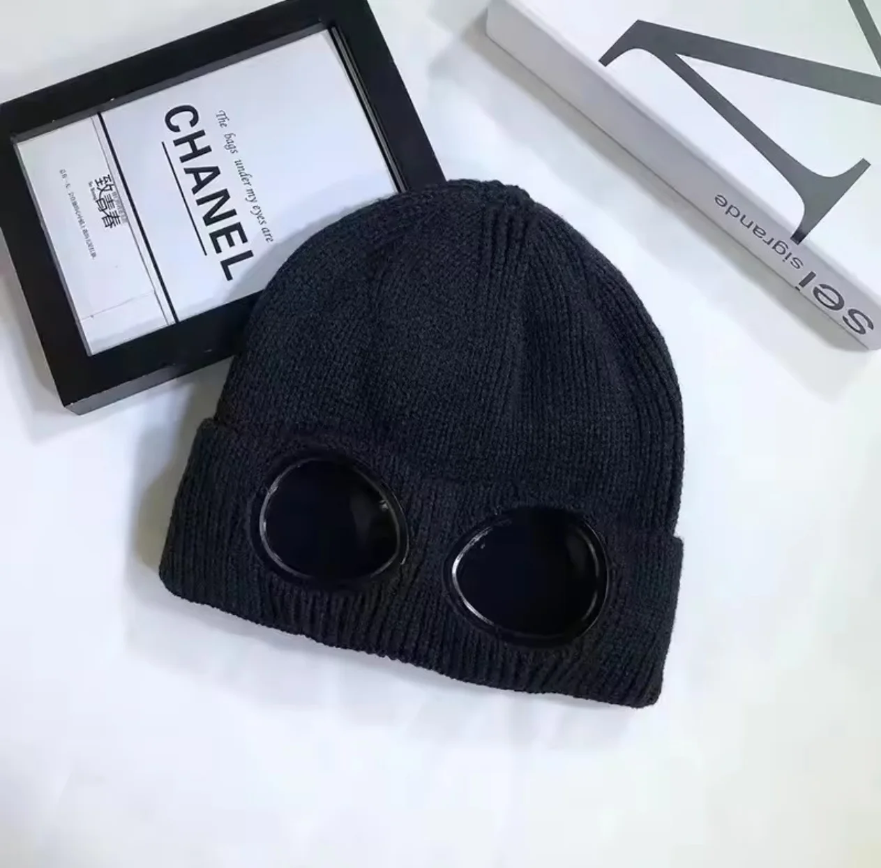 Knitted Goggles Hat