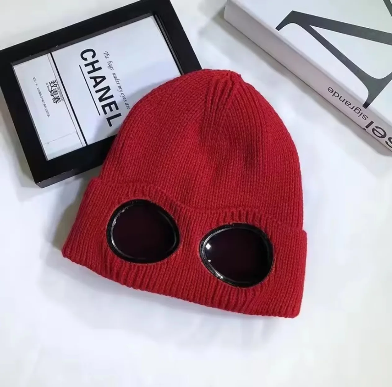 Knitted Goggles Hat