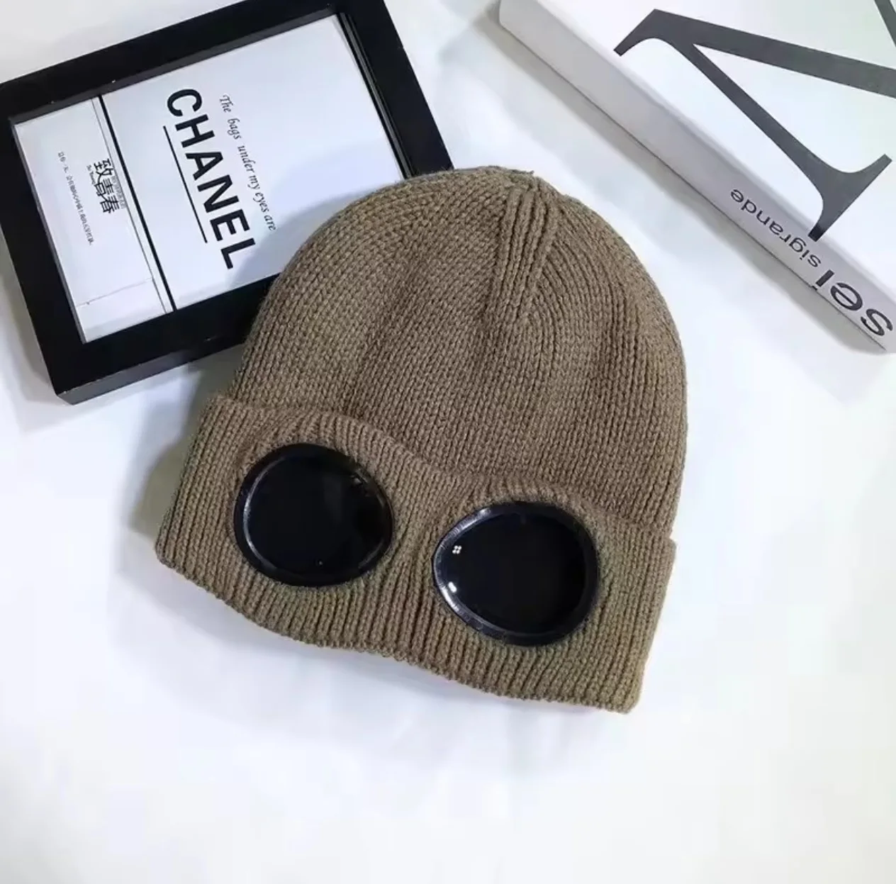 Knitted Goggles Hat