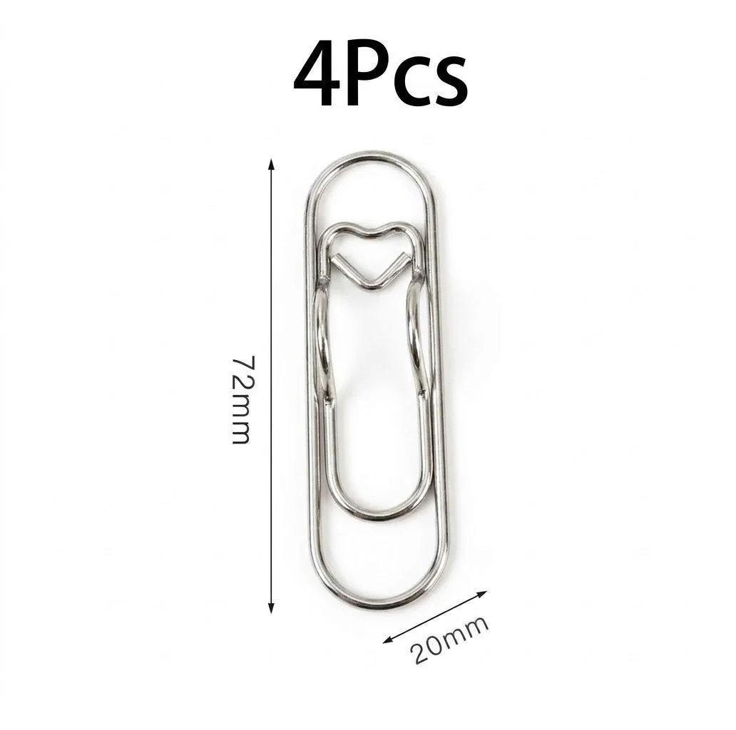4Pcs Love Pen Clip Multifunctional Notebook Accessory
