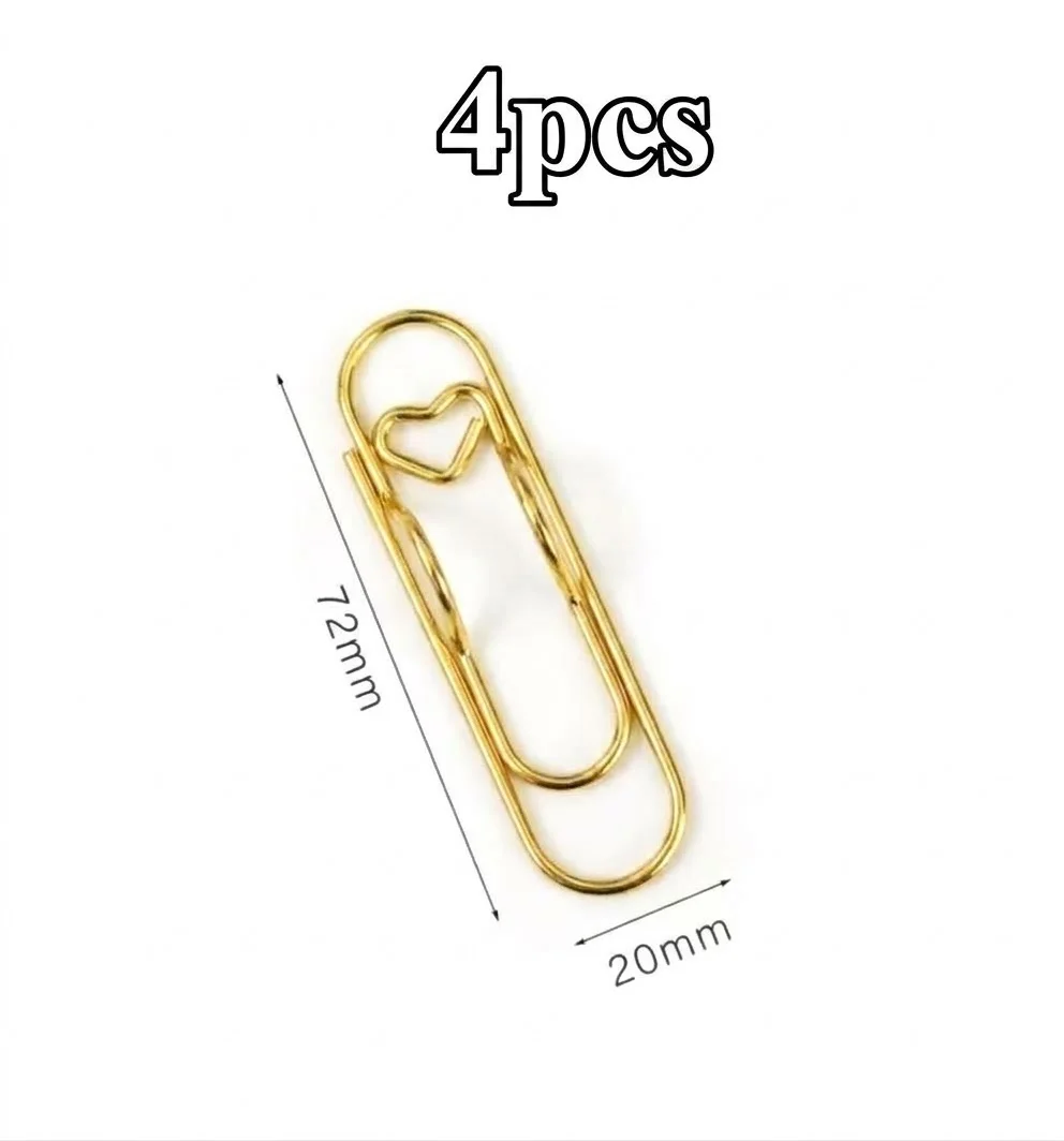 4Pcs Love Pen Clip Multifunctional Notebook Accessory