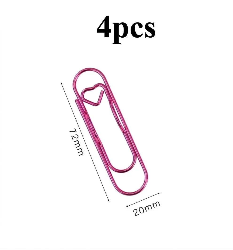 4Pcs Love Pen Clip Multifunctional Notebook Accessory