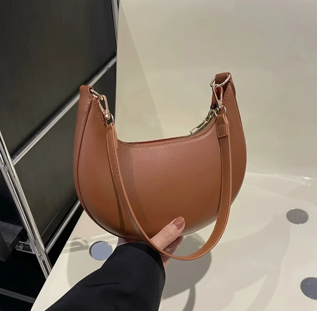 Moon-Shaped Shoulder Bag