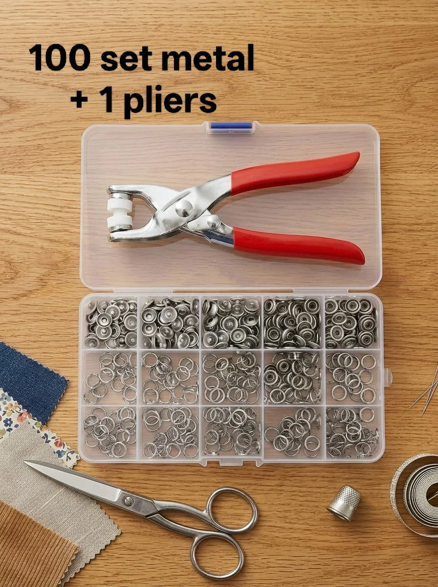 9.5mm Metal Hollow Five-Claw Snap Button Tool Kit