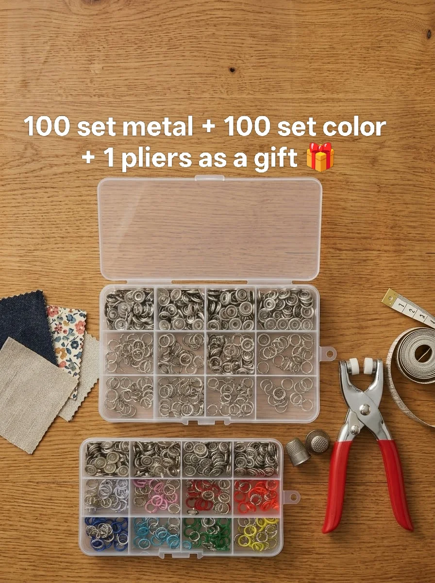 9.5mm Metal Hollow Five-Claw Snap Button Tool Kit