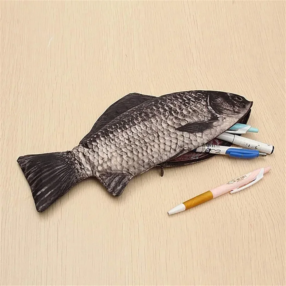 Fish Shaped Novelty Pencil Case & Coin Purse