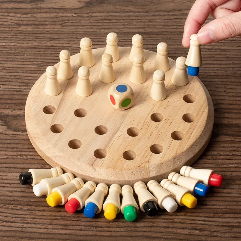 Wooden Memory Match Stick Chess Montessori Toy