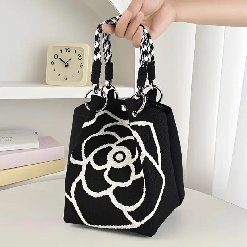 Chic Knitted Tote Handbag