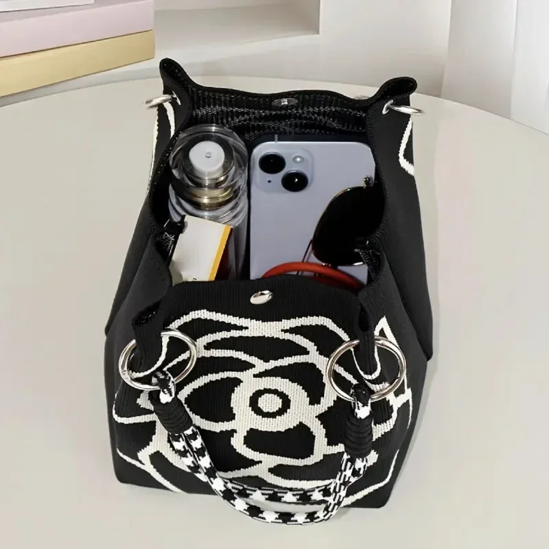 Chic Knitted Tote Handbag