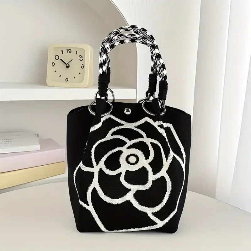 Chic Knitted Tote Handbag