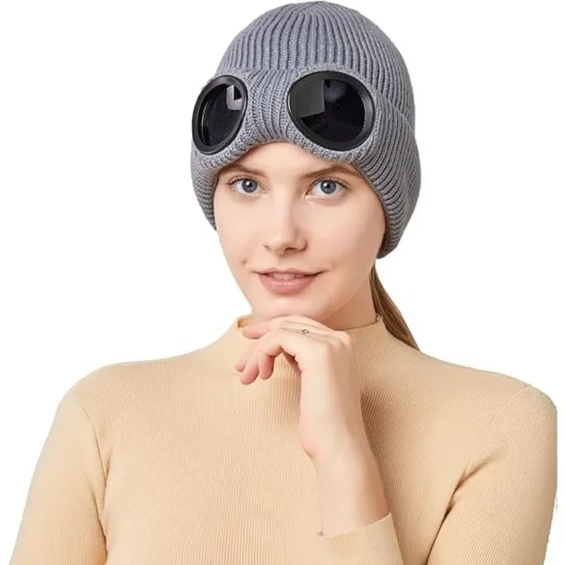 Knitted Goggles Hat