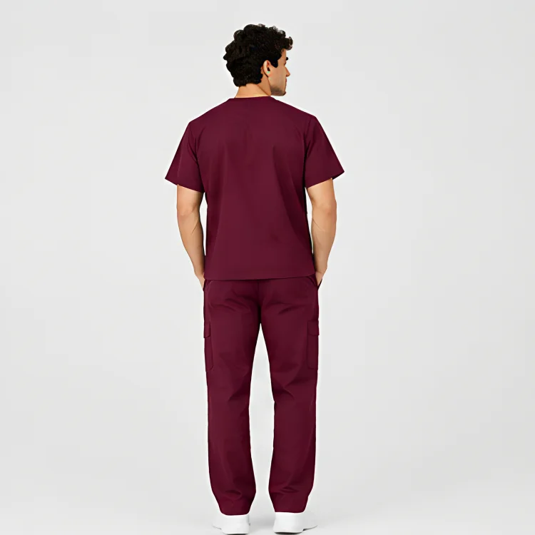 Tenue de Bloc Col V Homme – Bordeaux | Med Ora