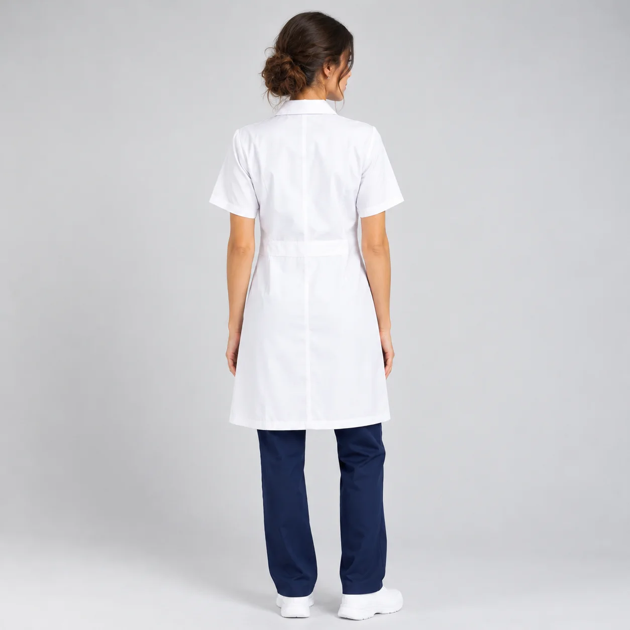 Blouse Demi Manches Col Officier Femme | Med Ora