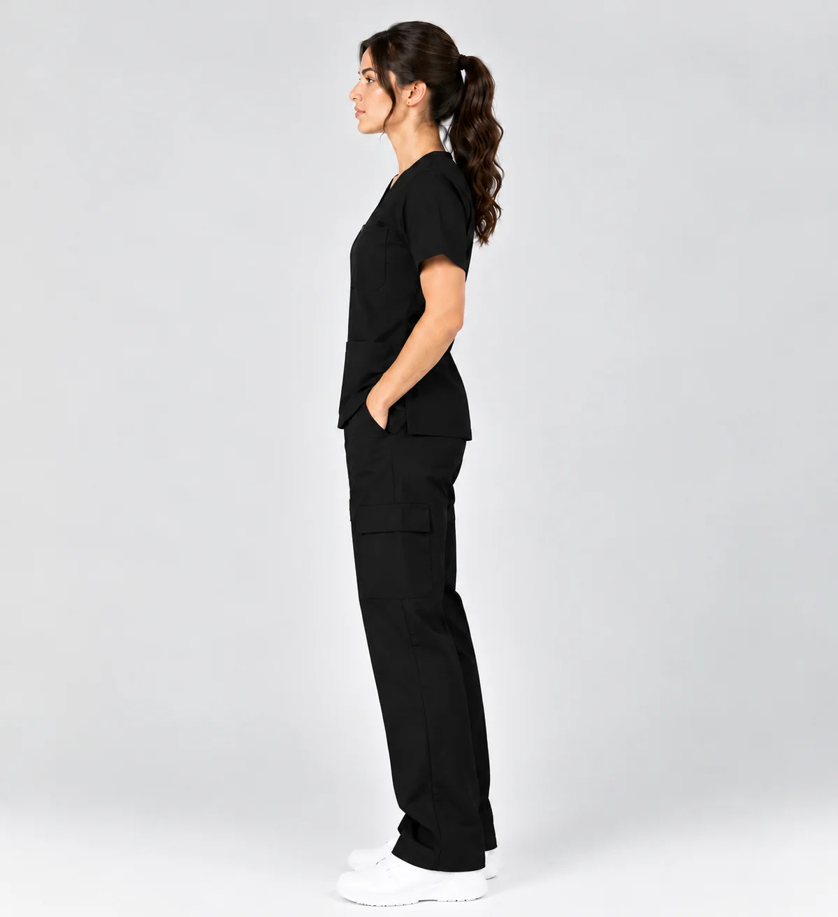 Tenue de Bloc Médicale Femme – Noir | Med Ora