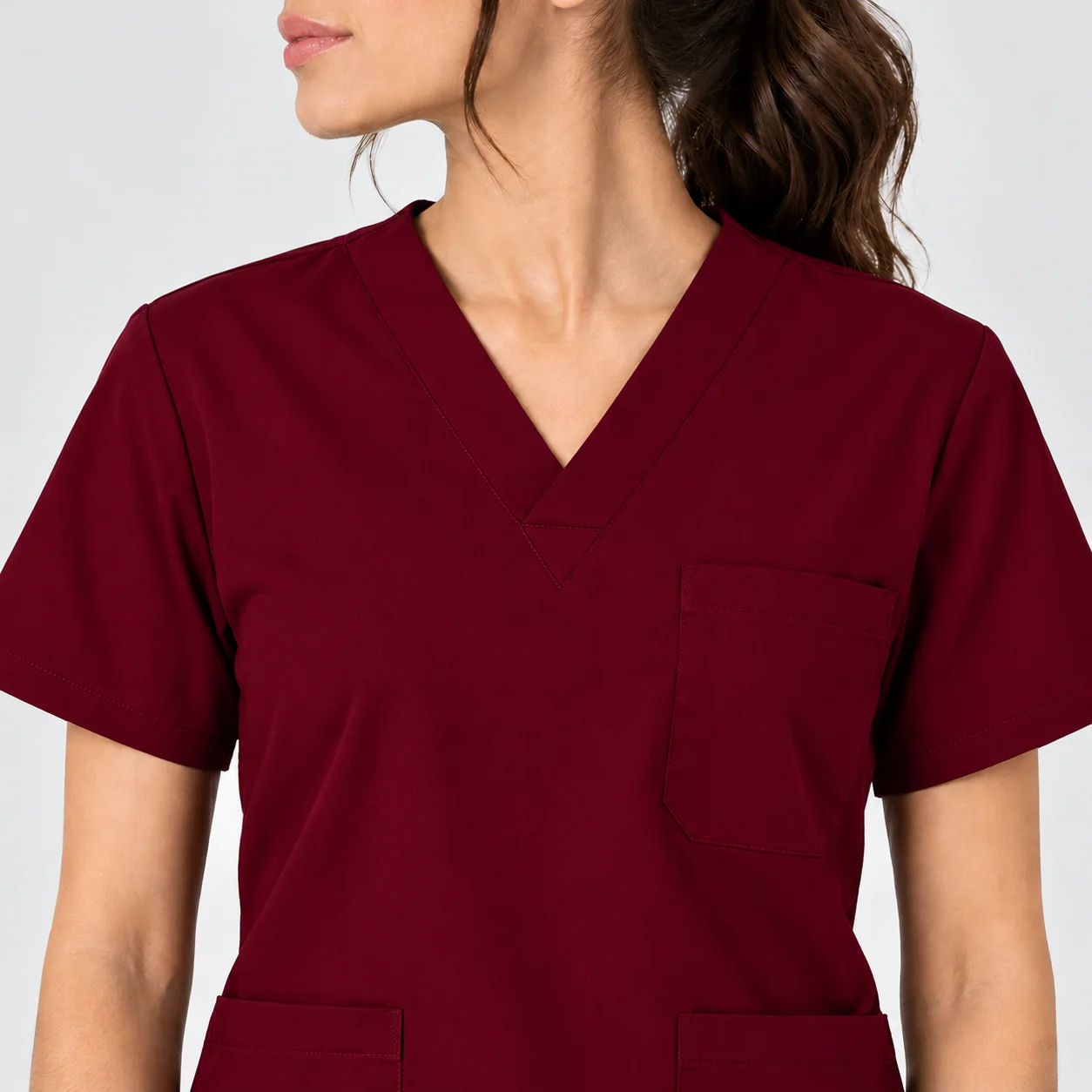 Tenue de Bloc Col V Femme – Bordeaux | Med Ora