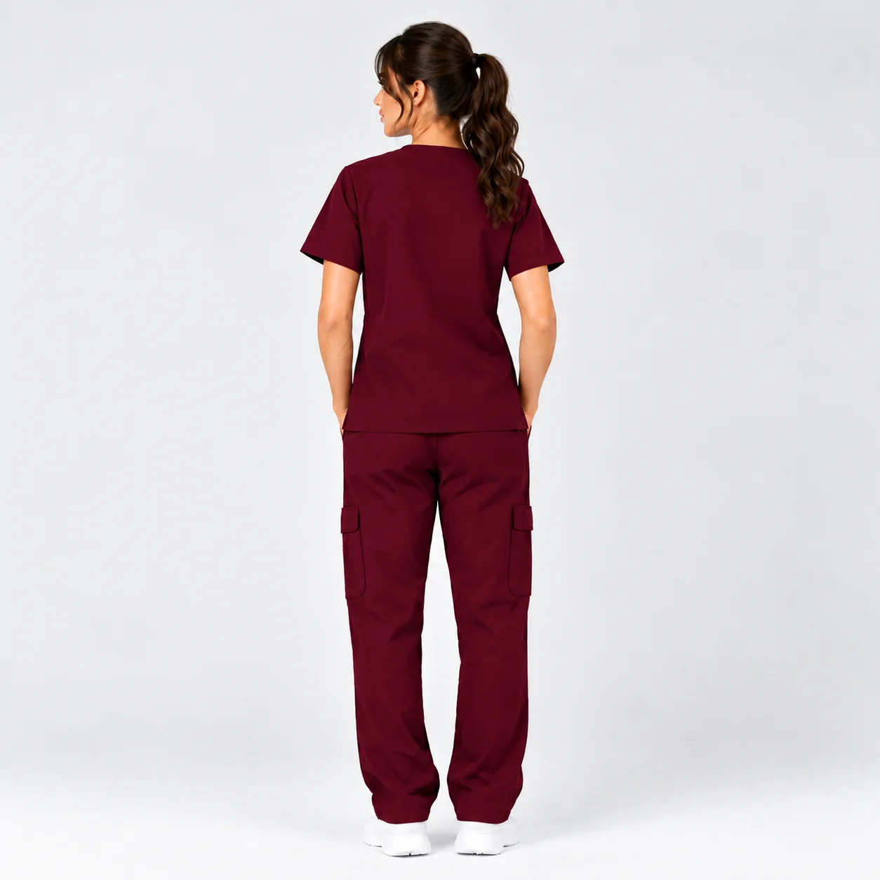 Tenue de Bloc Col V Femme – Bordeaux | Med Ora