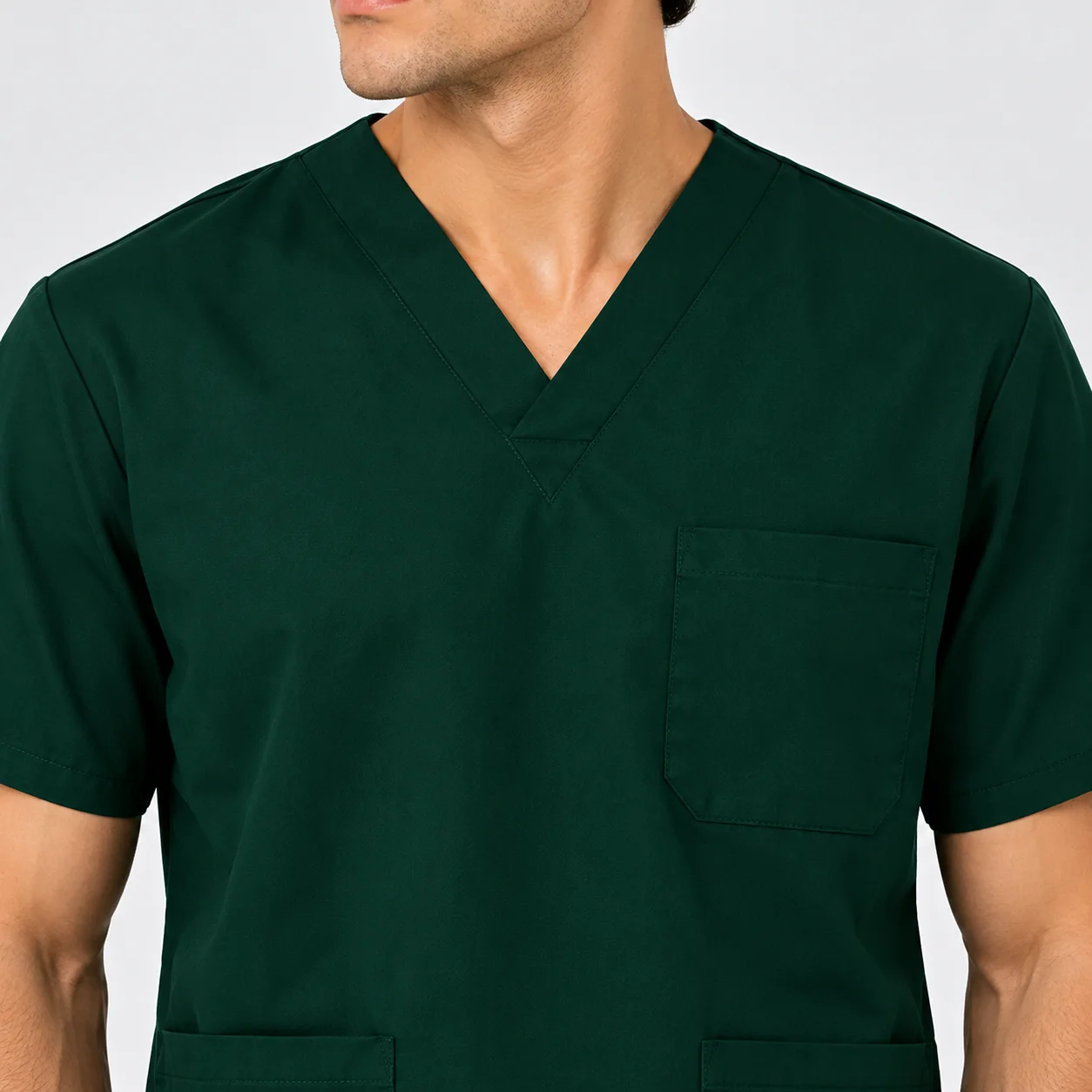 Tenue de Bloc Col V Homme – Vert Royal | Med Ora