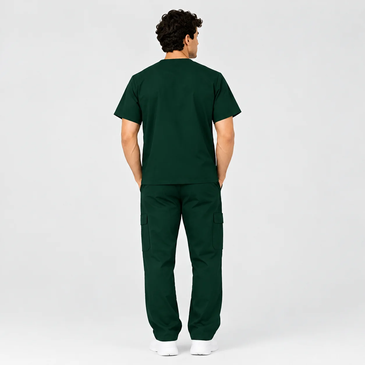 Tenue de Bloc Col V Homme – Vert Royal | Med Ora