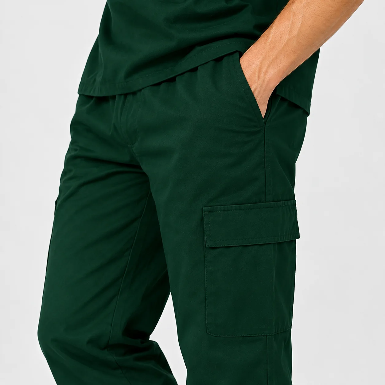 Tenue de Bloc Col V Homme – Vert Royal | Med Ora