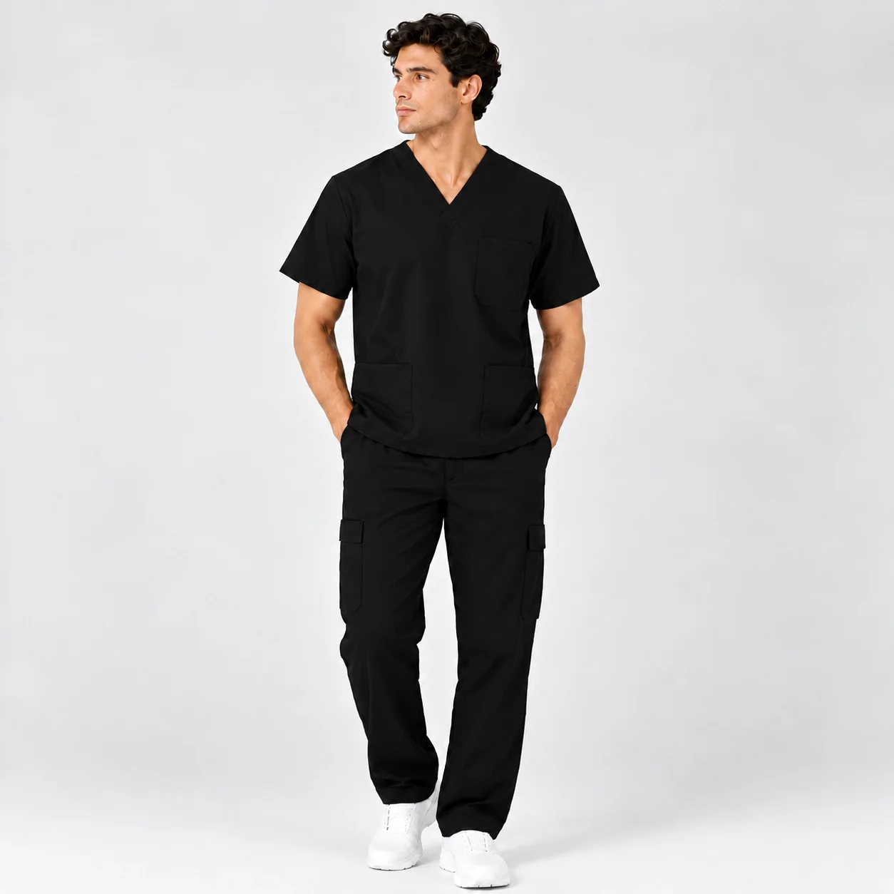 Tenue de Bloc Médicale Homme – Noir | Med Ora